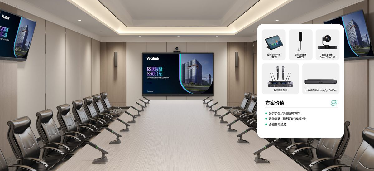 三明高管会议室 · 亿联新款视频会议系统